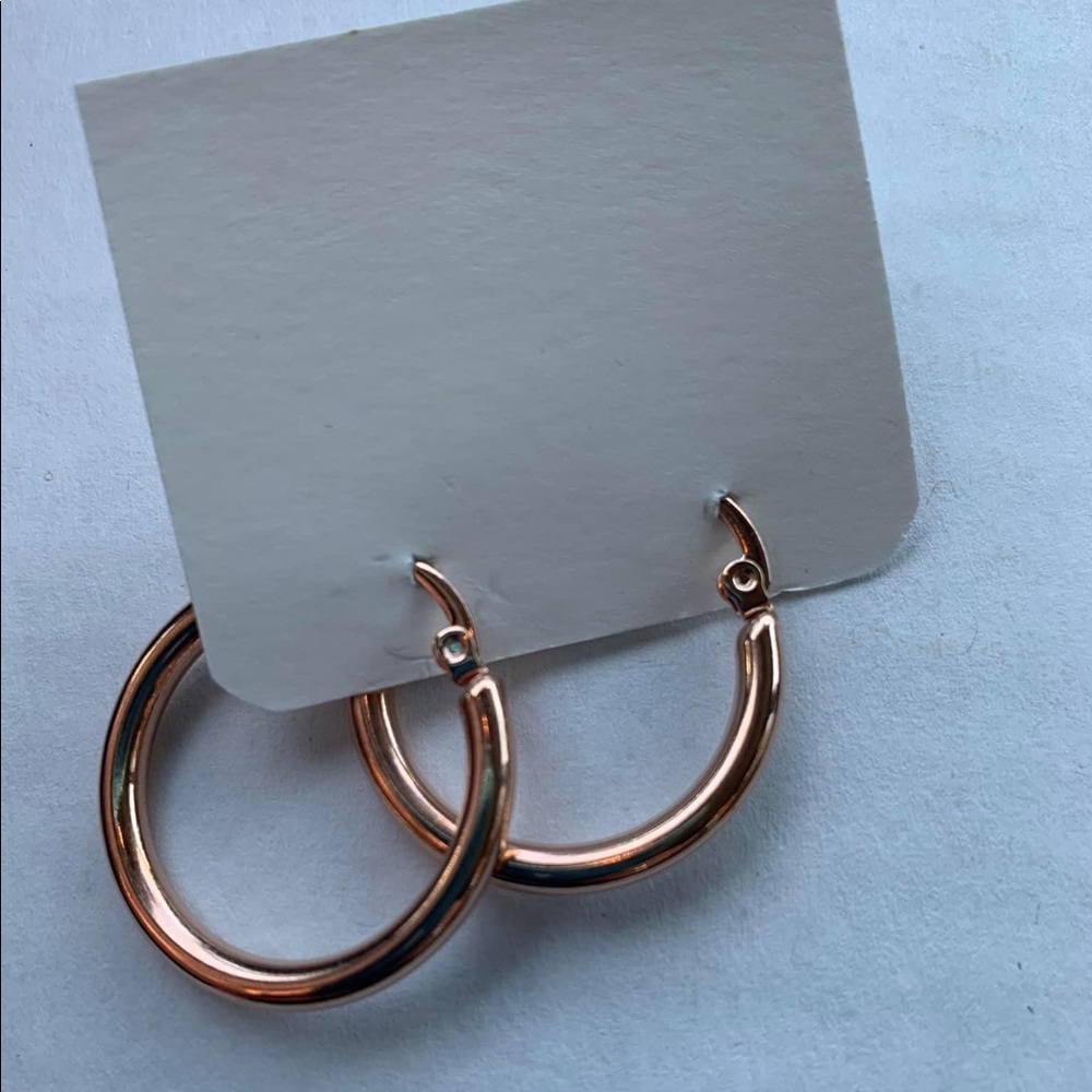 Stainless steel Gold Rose earrings